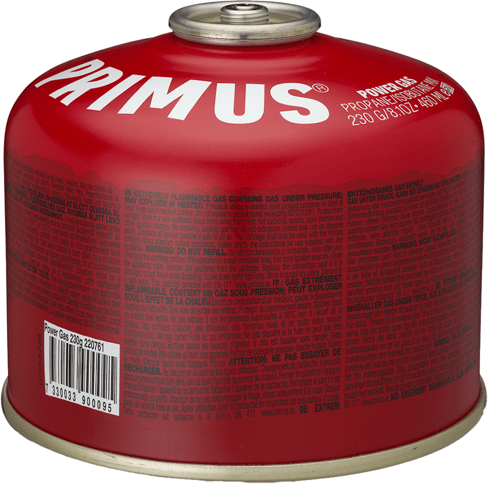 Primus Power Gas 230g L1 Grillar & Pizzaugnar frilagd